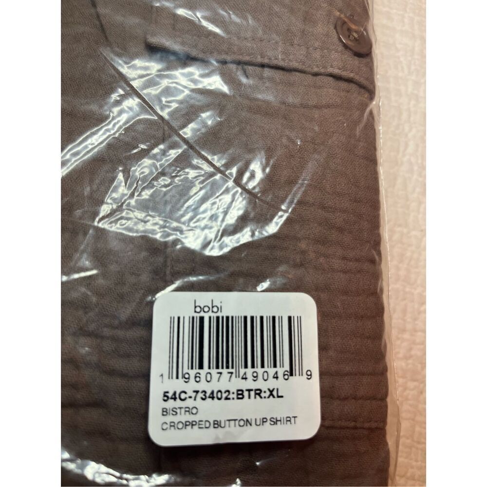 NWT BOBI CROPPED BUTTON UP SHIRT BISTRO - Picture 12 of 12